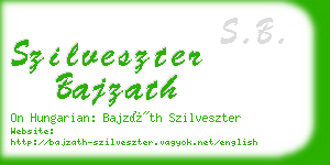 szilveszter bajzath business card